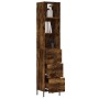 Aparador de madera contrachapada roble ahumado 34,5x34x180 cm by , Sideboards - Ref: Foro24-3189714, Price: 107,81 €, Discoun...