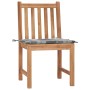 Sillas de jardín 2 unidades madera maciza de teca con cojines by , Garden chairs - Ref: Foro24-3062930, Price: 235,71 €, Disc...