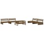 Juego muebles de jardín 6 piezas madera maciza pino marrón miel by , Garden sets - Ref: Foro24-3186644, Price: 678,64 €, Disc...