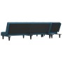 Sofá cama en forma de L terciopelo azul 255x140x70 cm von , Sofas - Ref: Foro24-3157250, Preis: 378,10 €, Rabatt: %