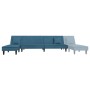 Sofá cama en forma de L terciopelo azul 255x140x70 cm von , Sofas - Ref: Foro24-3157250, Preis: 378,10 €, Rabatt: %