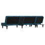 Sofá cama en forma de L terciopelo azul 255x140x70 cm de , Sofás - Ref: Foro24-3157259, Precio: 411,21 €, Descuento: %