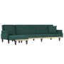 Sofá cama en forma de L terciopelo verde oscuro 271x140x70 cm de , Sofás - Ref: Foro24-3157278, Precio: 472,05 €, Descuento: %