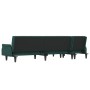 Sofá cama en forma de L terciopelo verde oscuro 271x140x70 cm de , Sofás - Ref: Foro24-3157278, Precio: 472,05 €, Descuento: %