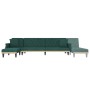 Sofá cama en forma de L terciopelo verde oscuro 271x140x70 cm de , Sofás - Ref: Foro24-3157278, Precio: 472,05 €, Descuento: %