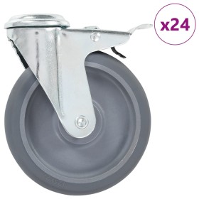 Ruedas giratorias con agujero pasador 24 unidades 125 mm by , Material handling - Ref: Foro24-277879, Price: 175,55 €, Discou...