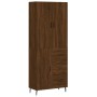 Aparador alto madera contrachapada marrón roble 69,5x34x180 cm de , Aparadores - Ref: Foro24-3195922, Precio: 162,60 €, Descu...