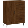 Aparador alto madera contrachapada marrón roble 69,5x34x180 cm de , Aparadores - Ref: Foro24-3195922, Precio: 162,60 €, Descu...