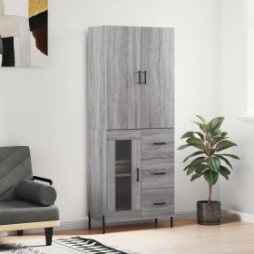 Aparador alto madera contrachapada gris sonoma 69,5x34x180 cm von , Sideboards - Ref: Foro24-3195969, Preis: 177,00 €, Rabatt: %