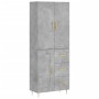 Aparador alto madera contrachapada gris hormigón 69,5x34x180 cm de , Aparadores - Ref: Foro24-3196007, Precio: 163,13 €, Desc...