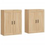 Armarios de pared 2 uds madera de ingeniería roble Sonoma de , Aparadores - Ref: Foro24-3198028, Precio: 145,08 €, Descuento: %