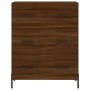 Aparador alto madera contrachapada marrón roble 69,5x34x180 cm de , Aparadores - Ref: Foro24-3198416, Precio: 205,10 €, Descu...