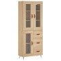 Aparador alto madera contrachapada color roble 69,5x34x180 cm von , Sideboards - Ref: Foro24-3198572, Preis: 171,78 €, Rabatt: %