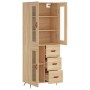 Aparador alto madera contrachapada color roble 69,5x34x180 cm von , Sideboards - Ref: Foro24-3198572, Preis: 171,78 €, Rabatt: %