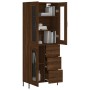 Aparador alto madera contrachapada marrón roble 69,5x34x180 cm de , Aparadores - Ref: Foro24-3198608, Precio: 203,32 €, Descu...