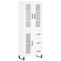 Aparador alto madera contrachapada blanco 69,5x34x180 cm by , Sideboards - Ref: Foro24-3198617, Price: 193,35 €, Discount: %