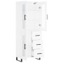 Aparador alto madera contrachapada blanco 69,5x34x180 cm by , Sideboards - Ref: Foro24-3198617, Price: 193,35 €, Discount: %
