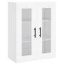 Aparador alto madera contrachapada blanco 69,5x34x180 cm by , Sideboards - Ref: Foro24-3198617, Price: 193,35 €, Discount: %