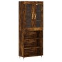 Aparador alto madera contrachapada roble ahumado 69,5x34x180 cm by , Sideboards - Ref: Foro24-3198710, Price: 137,06 €, Disco...