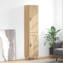 Aparador de madera contrachapada roble Sonoma 34,5x34x180 cm de , Aparadores - Ref: Foro24-3199084, Precio: 109,63 €