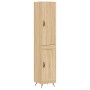 Aparador de madera contrachapada roble Sonoma 34,5x34x180 cm de , Aparadores - Ref: Foro24-3199084, Precio: 109,63 €