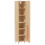 Aparador de madera contrachapada roble Sonoma 34,5x34x180 cm de , Aparadores - Ref: Foro24-3199084, Precio: 109,63 €