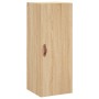 Aparador de madera contrachapada roble Sonoma 34,5x34x180 cm de , Aparadores - Ref: Foro24-3199084, Precio: 109,63 €