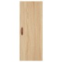 Aparador de madera contrachapada roble Sonoma 34,5x34x180 cm de , Aparadores - Ref: Foro24-3199084, Precio: 109,63 €