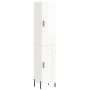 Aparador alto madera contrachapada blanco brillo 34,5x34x180 cm by , Sideboards - Ref: Foro24-3199115, Price: 114,78 €, Disco...