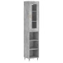 Aparador de madera contrachapada gris hormigón 34,5x34x180 cm by , Sideboards - Ref: Foro24-3199349, Price: 88,96 €, Discount: %