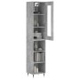Aparador de madera contrachapada gris hormigón 34,5x34x180 cm by , Sideboards - Ref: Foro24-3199349, Price: 88,96 €, Discount: %