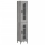 Aparador alto madera contrachapada gris Sonoma 34,5x34x180 cm by , Sideboards - Ref: Foro24-3199431, Price: 109,49 €, Discoun...