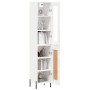 Aparador alto madera contrachapada blanco brillo 34,5x34x180 cm by , Sideboards - Ref: Foro24-3199499, Price: 118,58 €, Disco...