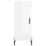 Aparador alto madera contrachapada blanco brillo 34,5x34x180 cm by , Sideboards - Ref: Foro24-3199499, Price: 118,58 €, Disco...