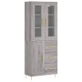 Aparador alto madera contrachapada gris sonoma 69,5x34x180 cm de , Aparadores - Ref: Foro24-3198655, Precio: 176,07 €, Descue...