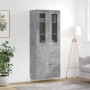 Aparador alto madera contrachapada gris hormigón 69,5x34x180 cm de , Aparadores - Ref: Foro24-3198461, Precio: 180,57 €