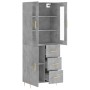 Aparador alto madera contrachapada gris hormigón 69,5x34x180 cm von , Sideboards - Ref: Foro24-3198461, Preis: 171,90 €, Raba...
