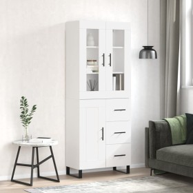 Aparador alto madera contrachapada blanco brillo 69,5x34x180 cm von , Sideboards - Ref: Foro24-3198683, Preis: 205,07 €, Raba...