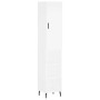 Aparador alto madera contrachapada blanco 34,5x34x180 cm de , Aparadores - Ref: Foro24-3198993, Precio: 93,74 €, Descuento: %