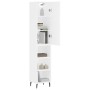 Aparador alto madera contrachapada blanco 34,5x34x180 cm de , Aparadores - Ref: Foro24-3198993, Precio: 93,74 €, Descuento: %