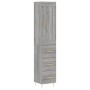 Aparador alto madera contrachapada gris Sonoma 34,5x34x180 cm by , Sideboards - Ref: Foro24-3200191, Price: 114,64 €, Discoun...