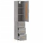 Aparador alto madera contrachapada gris Sonoma 34,5x34x180 cm by , Sideboards - Ref: Foro24-3200191, Price: 114,64 €, Discoun...