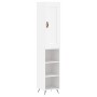 Aparador alto madera contrachapada blanco 34,5x34x180 cm de , Aparadores - Ref: Foro24-3200297, Precio: 95,14 €, Descuento: %
