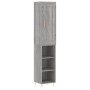 Aparador alto madera contrachapada gris Sonoma 34,5x34x180 cm de , Aparadores - Ref: Foro24-3200319, Precio: 89,25 €, Descuen...