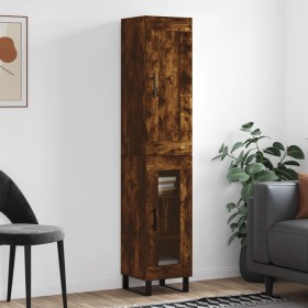 Aparador de madera contrachapada roble ahumado 34,5x34x180 cm von , Sideboards - Ref: Foro24-3200414, Preis: 103,06 €, Rabatt: %