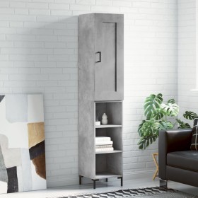 Aparador de madera contrachapada gris hormigón 34,5x34x180 cm von , Sideboards - Ref: Foro24-3200325, Preis: 89,42 €, Rabatt: %