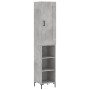 Aparador de madera contrachapada gris hormigón 34,5x34x180 cm de , Aparadores - Ref: Foro24-3200325, Precio: 89,42 €