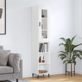 Aparador alto madera contrachapada blanco 34,5x34x180 cm von , Sideboards - Ref: Foro24-3199377, Preis: 94,88 €, Rabatt: %