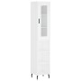 Aparador alto madera contrachapada blanco 34,5x34x180 cm by , Sideboards - Ref: Foro24-3199377, Price: 96,06 €, Discount: %
