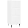 Aparador alto madera contrachapada blanco 34,5x34x180 cm by , Sideboards - Ref: Foro24-3199377, Price: 96,06 €, Discount: %